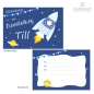 Preview: Einladungskarte Rakete weltraum Weltall Astronaut