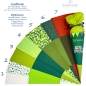 Mobile Preview: Stoffhülle für Schultüte 70cm fertiger Zuschnitt grün Nähset Bastelset