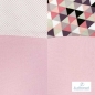 Preview: Stoffhülle für Schultüte 70cm fertiger Zuschnitt rosa grau weiß hell Nähset Bastelset