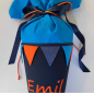 Preview: Stoffhülle für Schultüte 70cm fertiger Zuschnitt blau türkis