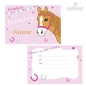 Preview: Einladungskarte Pony Pferd personalisiert mit Name