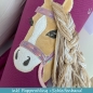 Mobile Preview: Schultüte helles Pony Pferd und Name spiegelfolie