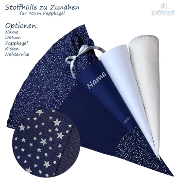 Nähset Schultüte 70cm zum Zunähen Sternenhimmel