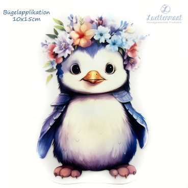 Bügelapplikation Pinguin