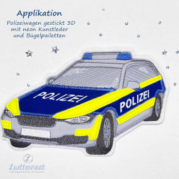 3D Applikation Aufnäher -Polizei