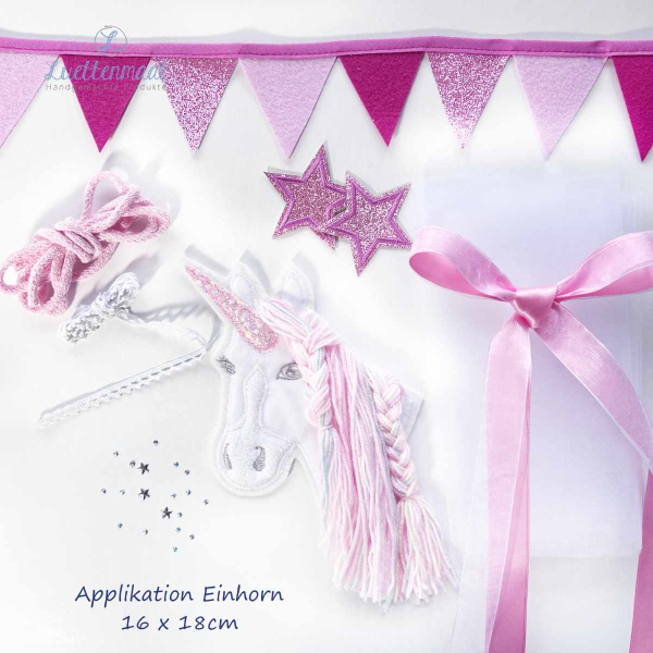 Applikation Schultuete Einhorn