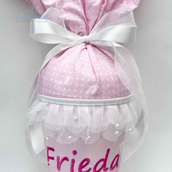 Set Wimpelkette + Zierband und Schleifenband pastell neon