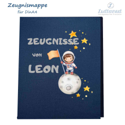 Zeugnismappe mit Bügelbild Rakete - Kopie